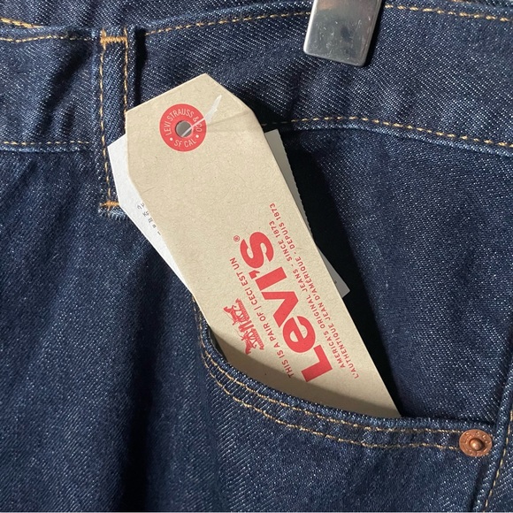 NWT Levi's 505 Dark Wash Jeans 38x34 100% Cotton - Picture 10 of 11